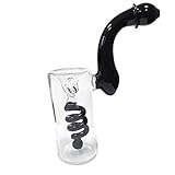 Hand Glass Device use with Water 6.5 inch Black and Clear