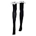 Black with White Lace Thigh-High Halloween Adult Women's Cosplay Costume Tights