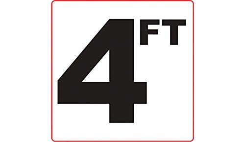 4 FT 3M Adhesive Depth Marker 6 Inch x 6 Inch with 4 Inch Lettering