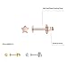 PAVOI 14K Gold Plated Star Stud Earrings - Rose