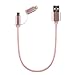 2-in-1 Lightning and Micro USB Cable [4 Pack 10 inches] BUENTEK Nylon Braided Charging/Sync Data for iPhone 7, iPhone 6, iPad, iPod, Samsung Galaxy and Android, Rose Gold