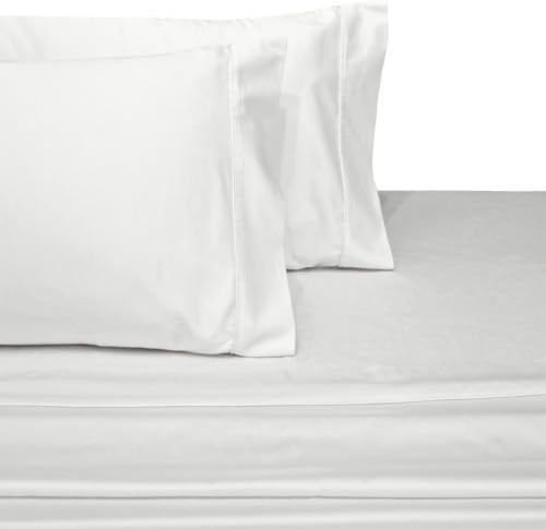 Ultra Soft &amp; Exquisitely Smooth Genuine Plush Cotton Blend 1000 TC Sheet Set by Pure Linens, Lavish Sateen Solid, 4 Piece King Size Deep Pocket Sheet Set, White