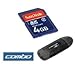 SanDisk 4GB SD Memory Card + Black USB Memory Card Reader for Garmin Nuvi 200W, 205W, 250W, 260W, 600, 610, 650, 660, 670, 680, 710, 750, 760, 770, 780, 850, 860, 880, 200, 250, 255, 260, 270, 300, 310, 350, 360, 370 550 660 primary