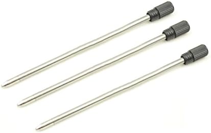 Bomwill Pen Refills for Tactical Pen, Ink Refill Pen Ballpoint Refills Replacement (Black 3 Pcs)