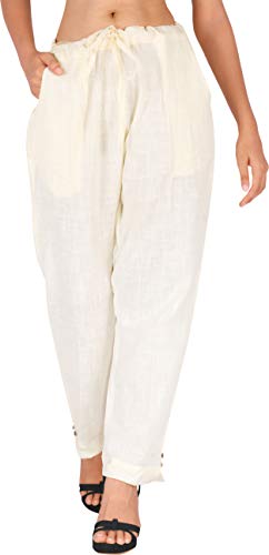 LEELA-Womens-Elastic-Waist-Drawstring-Long-Relax-Fit-Pant-with-Pocket-BeigeT22