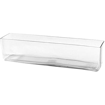Amazon Com Wgv Clear Long Rectangle Block Glass Vase 4 By 16 By