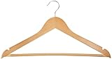 AmazonBasics Wood Suit Hangers - 16-Pack, Maple