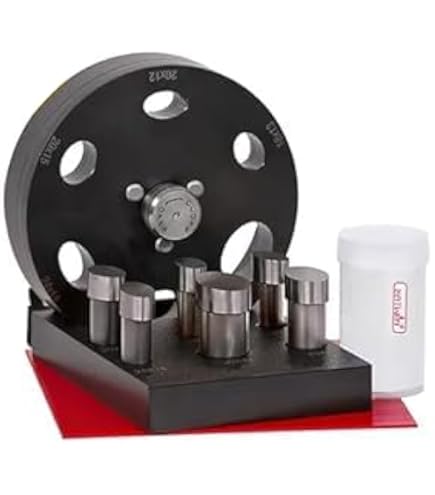 13-Size Round Disc Cutter Set - Precision Hole Punch For Leather & Crafts - Stainless Steel Blades With Yellow Handle