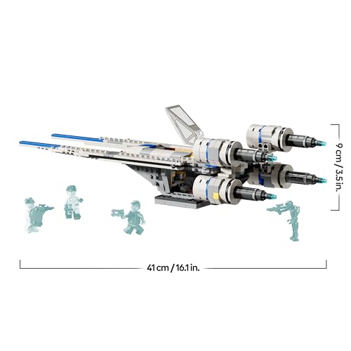 Star Wars 75399 Rebel U-Wing Starfighter Building Toy with Swing-Wing Function & 3 Minifigures incl. Cassian Andor, Plus a K-2SO Droid Figure - Gift for 8+ Year Old Boys & Andor Season 2 Fans