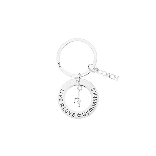 Infinity Collection Gymnastics Coach Keychain- Gymnastics Coach Gift- Live Love Gymnastics Jewelry For Coaches