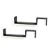 Danya B YU017 Decorative Floating “S” Shaped Wall Mount Accent Shelves (Set of 2) - Espresso