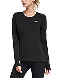 BALEAF Women's Fleece Thermal Mock Neck Long Sleeve Running Shirt Workout Tops