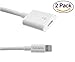 Lightning Extension Cable (2 Pack, 3 foot white) for iPhone 6, 6S, Plus, 7; Pass Video, Data, Audio Through Male to Female 8-Pin Cable. Dock Connector Extender Extension Cable for Lightning