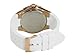 Guess U16529L1 chronograph mop dial stainless steel case white silicone strap women watch NEW