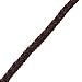 Mandala Crafts Dark Brown Bolo Braided Leather Cord for Bolo Tie Cord Crafts - 6.5 Feet Round Genuine Braided Leather Bolo Cord 6mm Leather Rope for Jewelry Making
