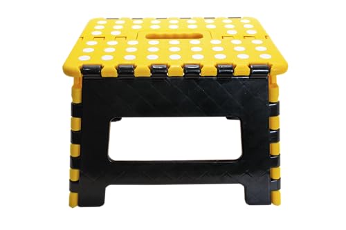 Banqueta Plástica Dobrável Reforçada 150kg Fasterr 22cm, Banco Degrau Antiderrapante, Ideal para Casa e Camping