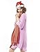 LARACE Women's Casual Loose 3/4 Sleeve Simple Plain Swing Flowy T-Shirt Dresses, M, Pink