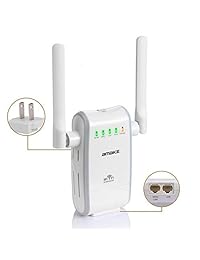 AMAKE   Extensor de rango de repetición WiFi, extensor de router WiFi, repetidor inalámbrico, 300 Mbps 2,4 G LAN WAN AP de alta velocidad, señal de Internet, punto de acceso, enchufe de red de mejor alcance, cobertura completa, 2 antenas