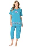 Dreams & Co. Women's Plus Size Dreams & Co 2-Pc. Capri Pj Set