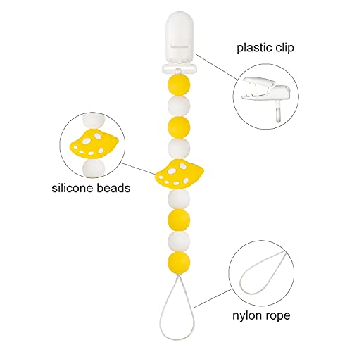 Babygoal Shell Fish Pacifier Clips, 2 Pack Pacifier Holders,Teething