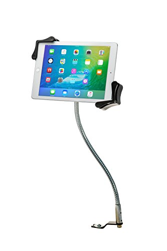 Gooseneck Car Mount – CTA Tilting & 360-Degree Rotating Vehicle Tablet Mount with Gooseneck for iPad 10th Gen 10.9" - iPad 7th/8/9 Gen 10.2" - Surface Pro 4 - Galaxy Tab S3 & More - Black (PAD-GCT)
