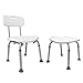 Medical Tool-Free Assembly Spa Bathtub Adjustable Shower Chair Seat Bench with Removable Back