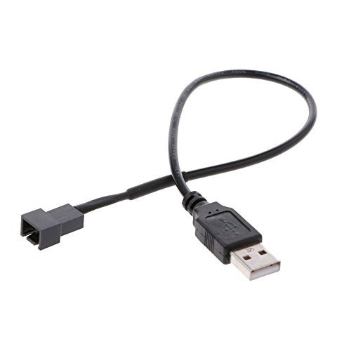winwill 3Pcs USB A Male to 3 Pin Case Fan Adapter Connector Cable for PC Computer Loud