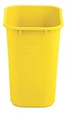 Rubbermaid Commercial Untouchable Recycling Lid, Bottles/Cans, Yellow, 2018375