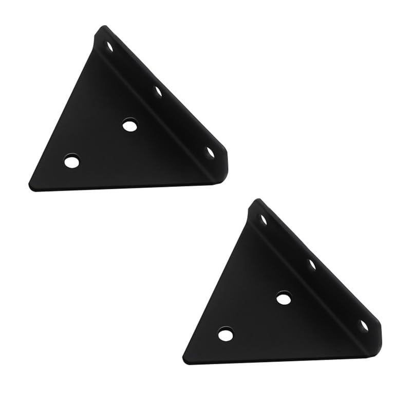 2Pcs Triangle Shelf Bracket 85 x 100mm Invisible Triangle Wall Brackets Floating Shelf Brackets for Storage Shelf Bookshelf, Black
