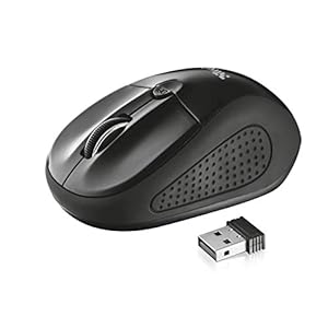 Trust-20322-Primo-Wireless-Optical-Mouse-Black Trust Primo Wireless Optical Mouse, Mouse for Laptop with Storable USB Receiver, 1000-1600 DPI, for Left and Right…