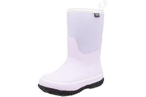 MCIKCC Kids Waterproof Rain Boots,High Snow Boots for Toddler Boys Girls,Textile Rubber Sole