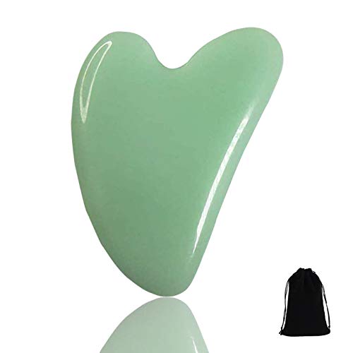 Ditind Gua Sha, Jade Stone Gua Sha Massage Tool, Guasha Tool for Face and Body Skin Massage. Gua Sha Set for Toxins…