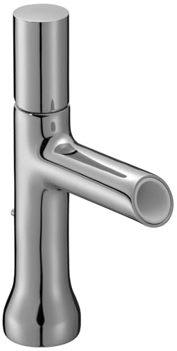 JACOB DELAFON Toobi E8959-CP Robinet mitigeur de lavabo avec vidage automatique personnalisable 3 couleurs d'aérateur incluses Forme de bambou Sortie d'eau douce avec effet cascade