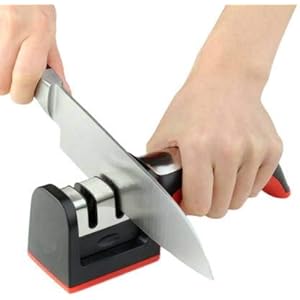 ORIGINAL MART Manual Knife Sharpener 2 Stage Sharpening Tool for Ceramic Knife and Steel Knives