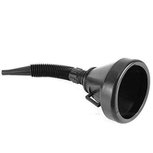 Car Fuel Funnel Can Spout for Oil Fuel Petrol Diesel Gasoline 2016 2 in 1 Black Plastic Funnel with Flexible Spout Extension Wide Mouth Mesh Screen Strainer