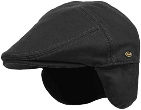 JANGOUL Men Wool Blend 8 Panel Newsboy Cap Tweed Cabbie Hat Snap