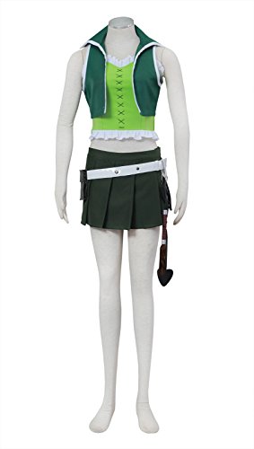 Dazcos US Size Green Lucy Heartphilia Hand-woven Whip Fariy Cosplay Costume