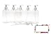 16 oz Clear Plastic Bottle, White Pumps & Gift Tags - 6 pk by Baire Bottles
