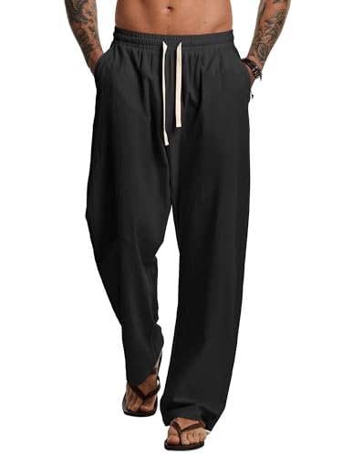 JMIERR Mens Cotton Baggy Pants