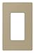Lutron Claro 1 Gang Decorator/Rocker Wallplate, Satin, Mocha Stone (1-Pack) | SC-1-MS