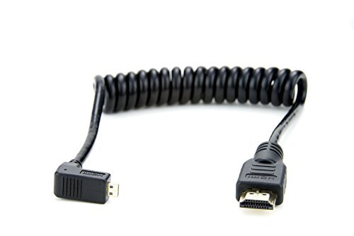 Atomos right-angle micro to full hdmi coiled cable (11.…