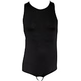YiZYiF Men's Crotchless Underwear Undershirt Bodysuit Stretch Top