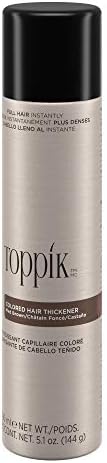 TOPPIK Coloured Hair Thickener Spray Medium Brown 180ml Disguise Thinning Hair view 13