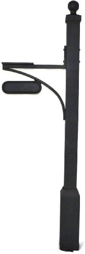 MSSD Universal DIY Cast Aluminum Mailbox Post Stand with Base for any Curbside Mailbox