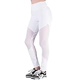 Tulucky Women's Full Length Mesh Workout Sports Tights Gym Yoga Pants Leggings
