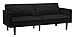 DHP Cortland Microfiber Futon Sofa with Storage Pockets - Black