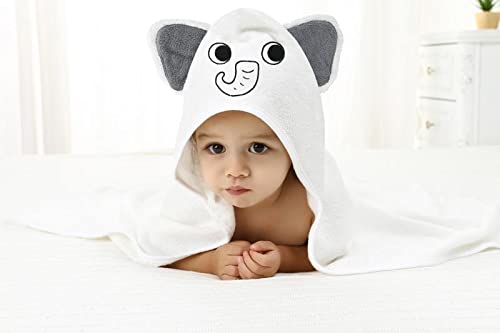 Baby Hooded Towel Ultra Soft 100% Bamboo Fabric 0-5 Years Large size 90x90CM(35"X 35") Highly Durable 500 GSM Girls, Boys, Babies, Newborn, Toddler and Kids