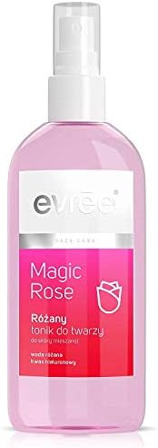 Evree Magic Rose Face Toner Hyaluronic Acid Spray Face Mist Paraben FREE SLS FREE Vegan Friendly 200 ml