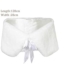 BABEYOND - Bufanda de pelo sintético para mujer, para novia, abrigo de boda