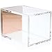 Juvale Acrylic Pen Holder, Crystal Clear Pencil Cup Desktop Organizer for Office Desk, Makeup Brush, Bathroom, Modern & Stylish Design, 3.1 x 4.5 x 3.1